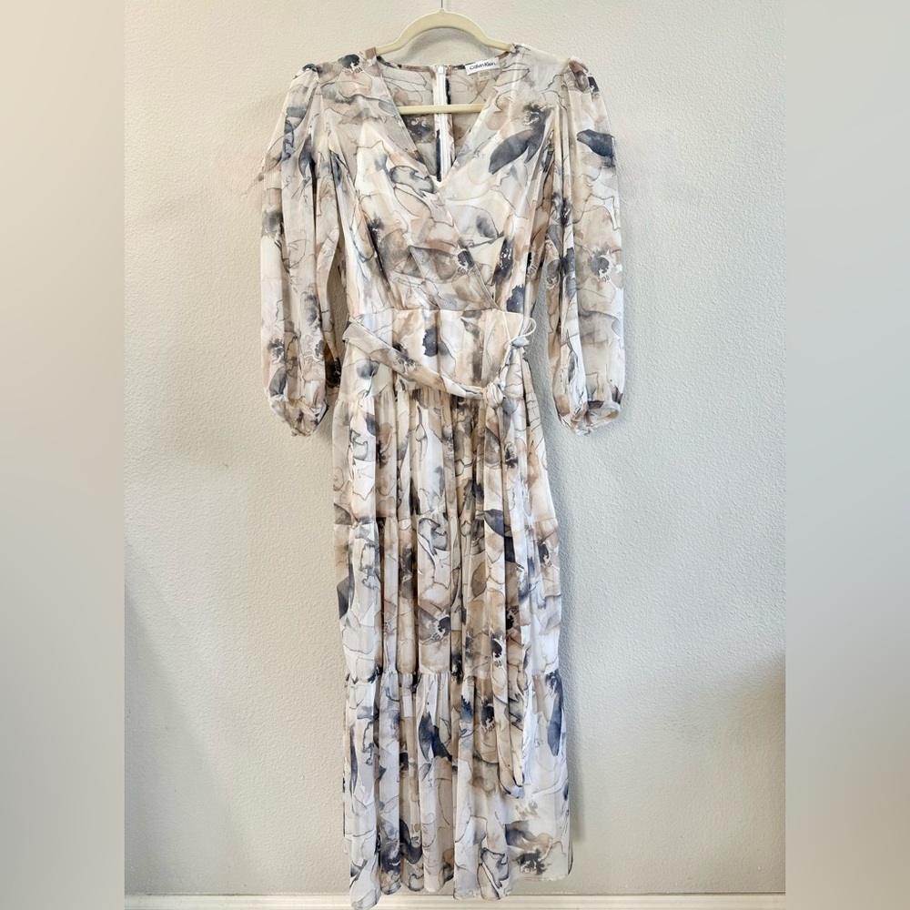 Elegant Floral Print Maxi Dress